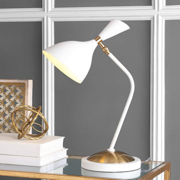 Albert 21.5" Iron Retro Mid Century LED Table Lamp - JONATHAN Y